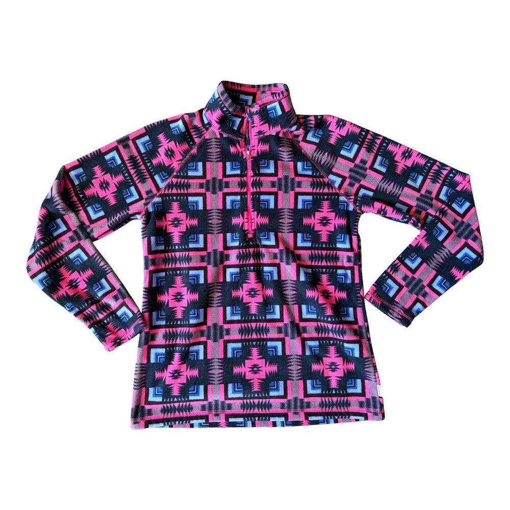 Eddie Bauer Women's Quest 1/4 Zip Fleece Aztec Print Pullover Sweater Sz S NWT
